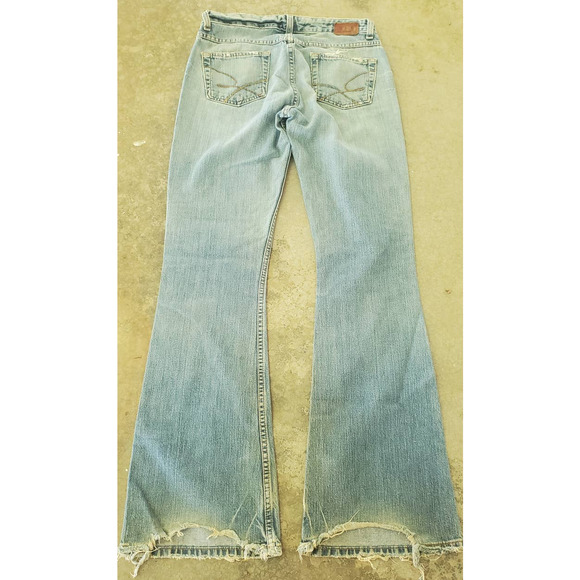 BKE Denim - SALEVintage BKE Recruit distressed flare cotton long jeans medium blue 28x33 1/2